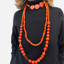 Collar doble naranja