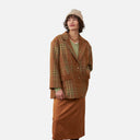 Abrigo oversize de cuadros - Orfeo