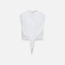 Blusa blanca con lazada en cadera - Freequent