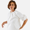 Blusa blanca con mangas abullonadas - Freequent