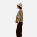 Blusa de cuadros de algodón con bordado floral - Orfeo