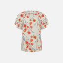 Blusa floral con volantes en la manga - Freequent