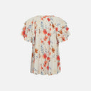 Blusa floral con volantes en la manga - Freequent