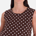 Blusa de lunares marrón - Freequent