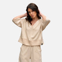 Blusa fluida lino y viscosa - IMZ