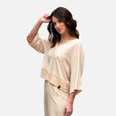 Blusa fluida lino y viscosa - IMZ