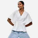 Blusa blanca estructurada - CKS