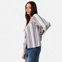 Blusa de rayas de algodón - Orfeo
