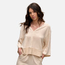 Blusa fluida lino y viscosa - IMZ