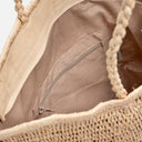 Bolso de hombro de rafia con cremallera - Bagatelle