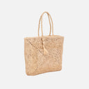 Bolso de hombro de rafia con cremallera - Bagatelle