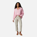 Camisa fluida oversize de algodón y modal