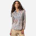 Conjunto de pantalón y camisa gris con lúrex - Surkana