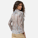 Conjunto de pantalón y camisa gris con lúrex - Surkana