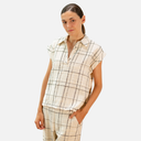 Conjunto pantalón y camisa de rayas negras - PAN