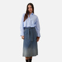 Camisa de rayas azules oversize - Orfeo