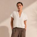 Camiseta fluida cuello pico - Freequent