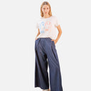Camiseta blanca de algodón con caras - PAN