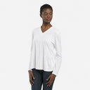 Camiseta blanca cuello pico - Singular