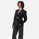Chaqueta tipo blazer con cinturón - Orfeo