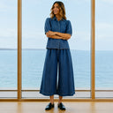 Conjunto de camisa y pantalón culotte vaquero - Freequent