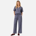 Pantalón amplio elástico de lino - Freequent