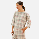 Blusa cuadros rosa