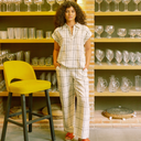 Pantalón recto y holgado con pinzas - PAN