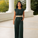 Conjunto pantalón y chaleco verde - IMZ