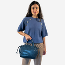 Bolso shopper efecto piel craquelada