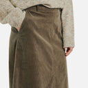 Falda midi pana marron - Freequent