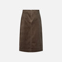Falda midi pana marron - Freequent