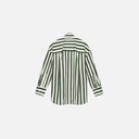 Camisa de rayas verde y blanco con lazada - CKS