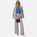 Pantalón recto multicolor