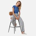 Pantalón recto multicolor