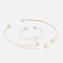 Set choker + pulsera perlas