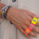 Anillo amarillo flúor