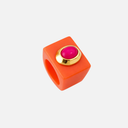 Anillo naranja ágata