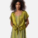 Blusa satinada con nudo frontal - Surkana