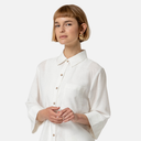 Camisa larga de lino manga tres cuartos - Surkana