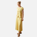 Blusa de cuadros con volante frontal - PAN