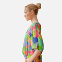 Blusa fluida estampada multicolor - PAN