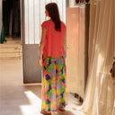 Pantalón fluido estampado multicolor - PAN