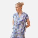 Blusa fluida estampado peces - PAN