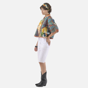Chaqueta corta patchwork manga amplia - Orfeo
