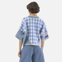 Chaqueta corta patchwork manga amplia - Orfeo