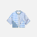 Chaqueta corta patchwork manga amplia - Orfeo