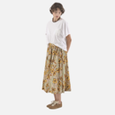 Falda midi fluida elástica floral - Orfeo