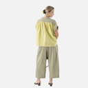 Blusa cuadrada rayas con escote bordado - Orfeo