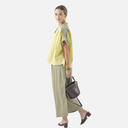 Blusa cuadrada rayas con escote bordado - Orfeo